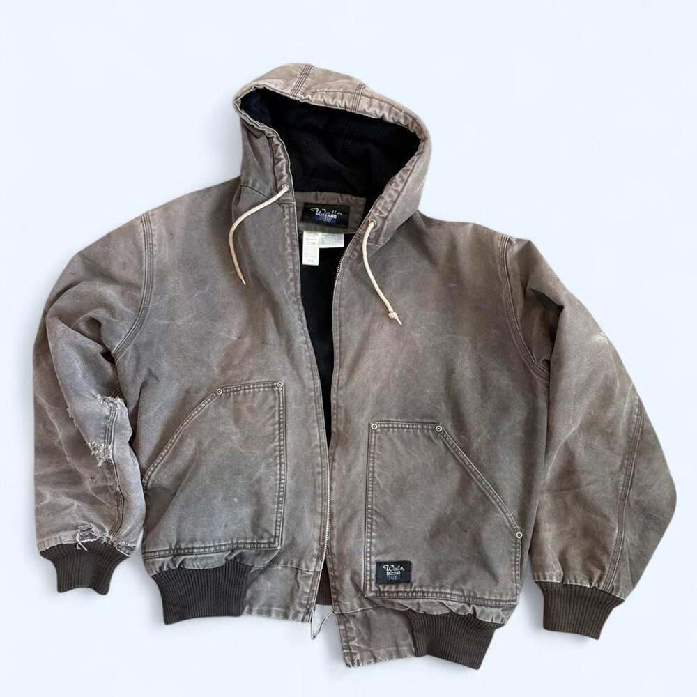 Walls Blizzard Pruf Vintage Work Jacket Heavy Duty Brown